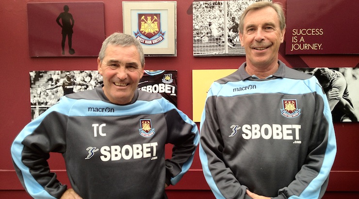 West Ham United Tony Carr and Paul Heffer