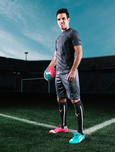 Who is wearing Puma's pink and blue cleats? Yes, this is World Champion Cesc Fàbregas - All images courtesy of Puma.