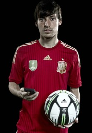 Spanish international David Silva for adidas miCoach SMART BALL. Photo Credit: adidas 
