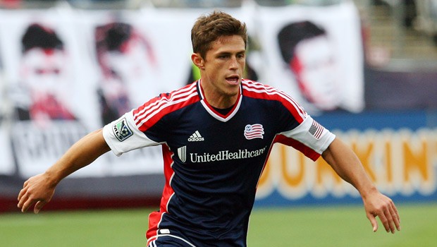 Ryan Guy on the field for New England Revolution