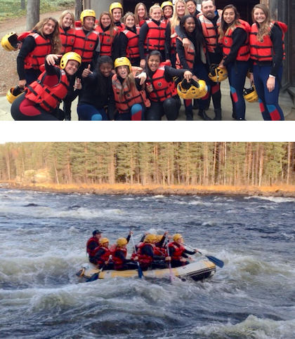 Albion SC players enjoy time off field white water rafting in Sweden