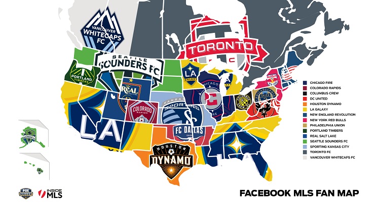 Facebook Fox Sports MLS Map