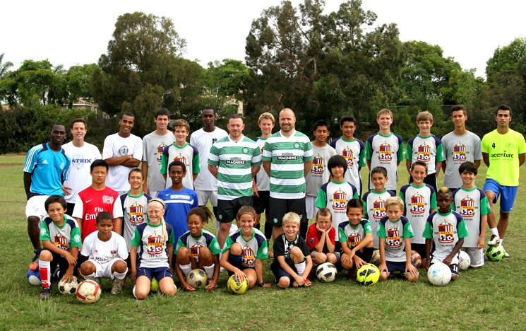 Players and coaches at the 2013 Celtic FC/SDFA International Development Academy Camp. Photo Credit: SDFA