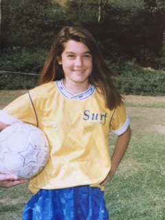 Tara Parker when she played youth soccer for Surf