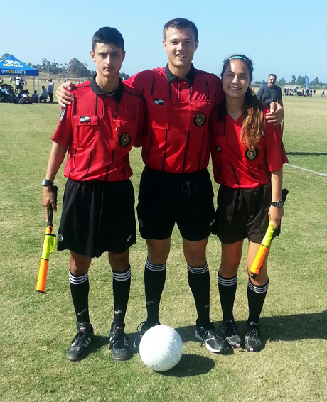 Vanessa Dee with fellow youth referees