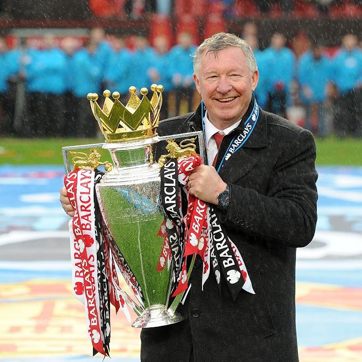 Sir Alex Ferguson won his final Premier League title with Manchester United in 2013