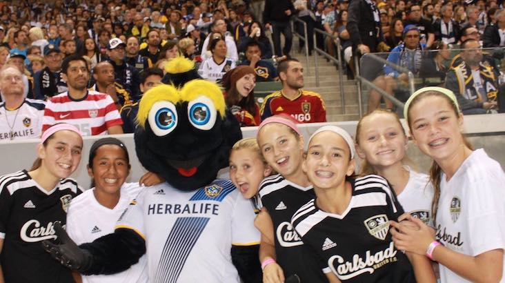 carlsbad girls at LA Galaxy game - Carlsbad United Is Now LA Galaxy San Diego