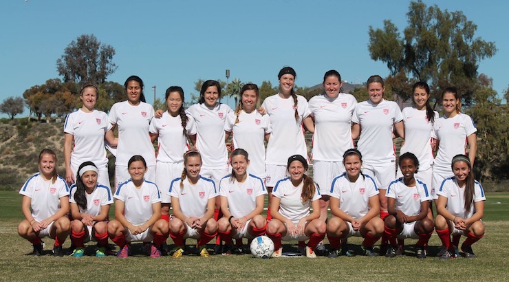 youth soccer news: US DEAF WOMEN’S NATIONAL SOCCER TEAM at the Olympic Training Ground in Chula Vista, California