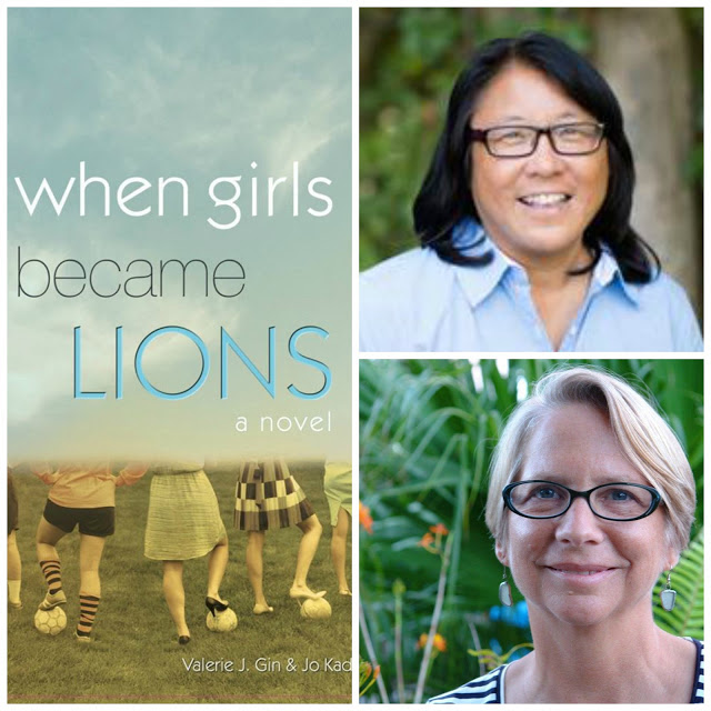 Soccer Lovers' Book Review - When Girls Become Lions Authors (left) Valerie Gin (top right) and Jo Kadlecek (bottom right)