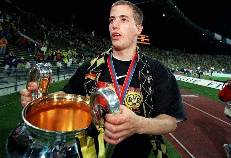 Lars Ricken 1997 Champions League Victory (Photo Credit: Bongarts/Getty Images)
