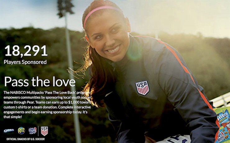 Youth Soccer News: Alex Morgan PEAR's Pass Back The Love