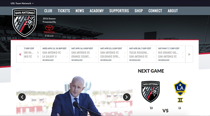 Soccer News: San Antonio FC Launch New Website as Part of USL Digital Network