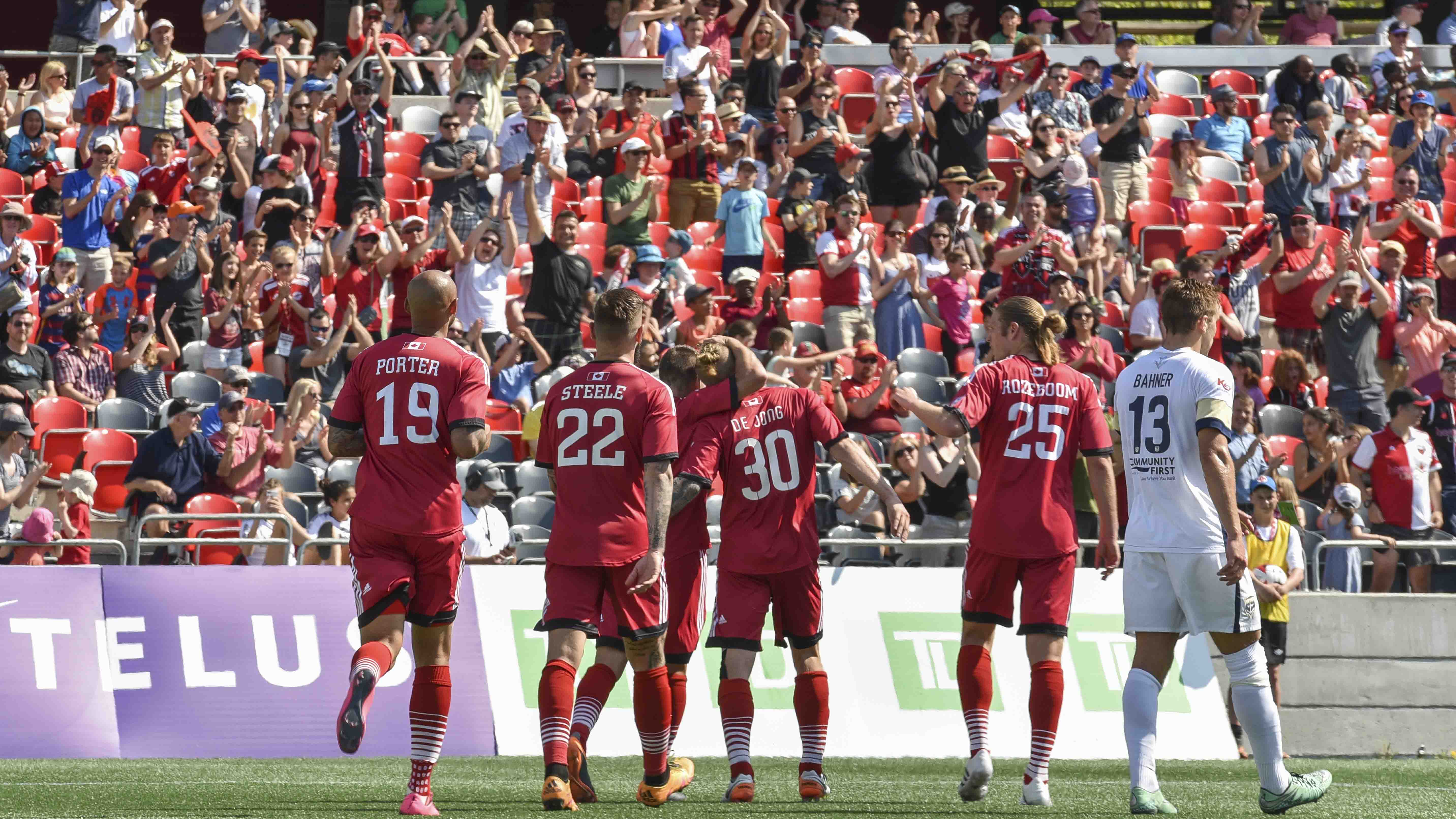 NASL match between the Ottawa Fury FC and Jacksonville Armada FC at TD Place Stadium in Ottawa, ON. Canada on May 22, 2016. Ottawa Fury FC winning 1-0 after an 88th minute goal from Marcel De Jong. PHOTO: Steve Kingsman/Freestyle Photography
