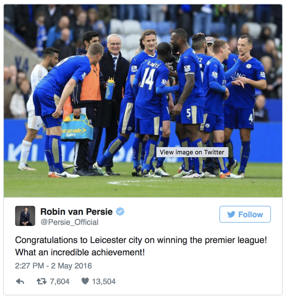 Soccer news - Leicester's Premier League title win surprises the world - and the reactions are on Twitter