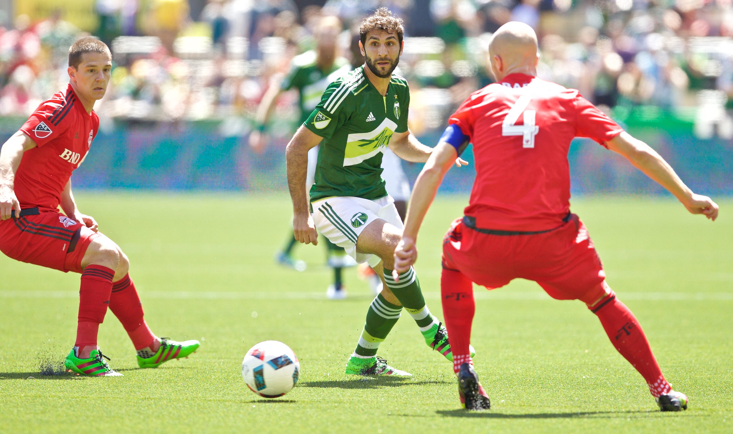 May 1, 2016; Portland, OR, USA; Portland Timbers midfielder Diego Valeri (8) passes the ball during the first half at Providence Park. Photo: Craig Mitchelldyer-Portland Timbers