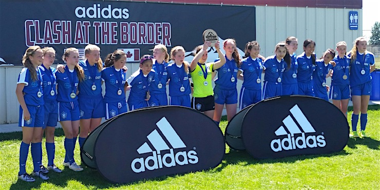 Youth soccer news ISC Gunners 02A Premier Girls Win adidas Clash at the Border Tournament