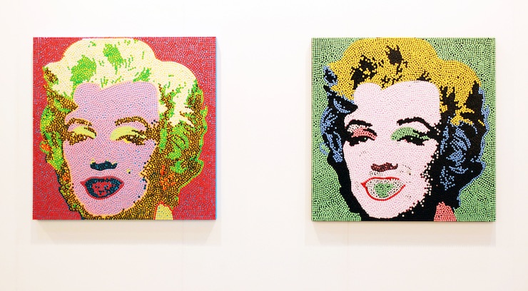 Marylin Monroe paintings - Editorial Credit- Adriano Castelli Shutterstock.com