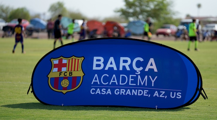 Youth Soccer News: Barca Academy banner at Casa Grande, Arizona