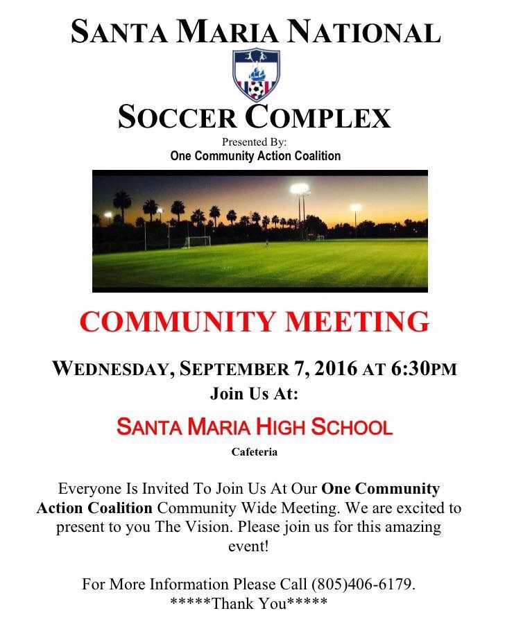 Youth Soccer News: Community Comes Together for Santa Maria Soccer Complex Proposal