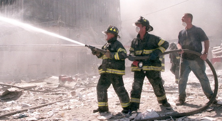 New York City Firefighters on 9/11 near Ground Zero Photo Credit Anthony Correia / Shutterstock.com