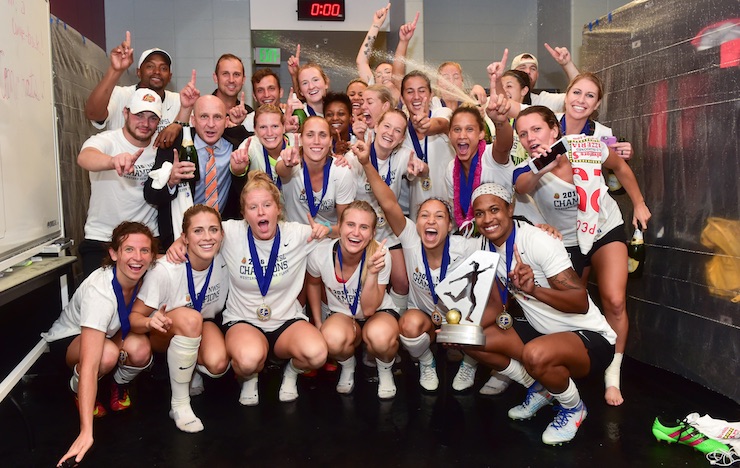 Women's Soccer News - COMEBACK QUEENS CROWNED 2016 NWSL CHAMPIONS Birthday Girl Mewis, League MVP Williams Score in Flash Win; D’Angelo Makes 3 Saves in Shootout to Earn MVP Honors