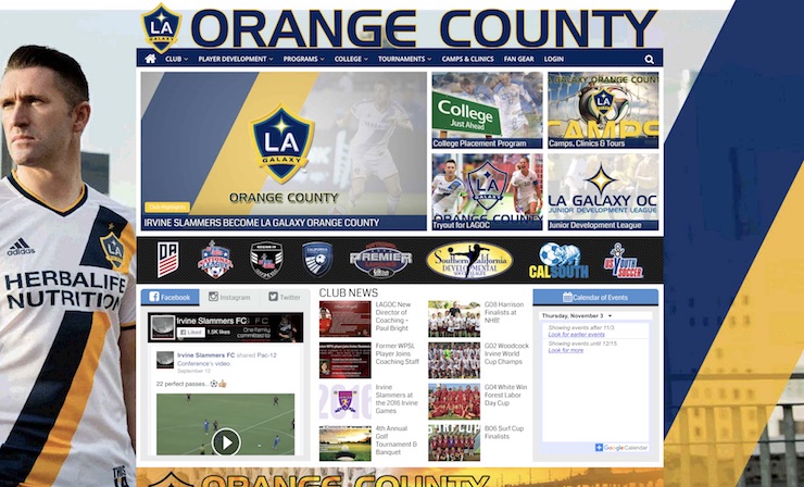 Youth soccer news - Irvine Slammers have alligned with LA Galaxy to become LA Galaxy Orange County (LAGOC), the official LA Galaxy Alliance Club for the Orange County area