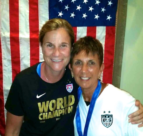 US Women's National Team Head Coach Jill Ellis with Louise Waxler