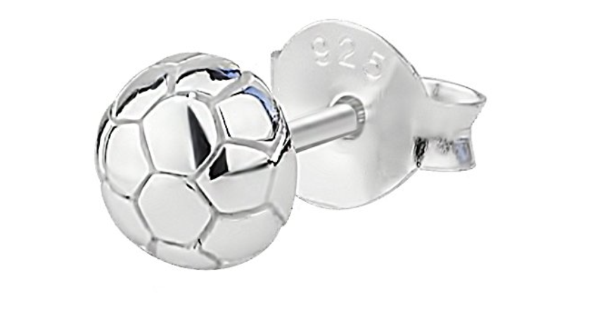 Sterling Silver Hypoallergenic Soccer Ball