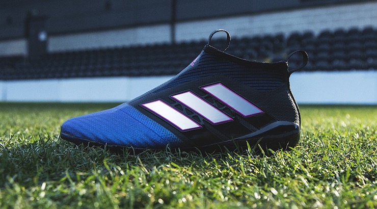 ADIDAS Blue Cleats on grass -ACE 17+ PURECONTROL