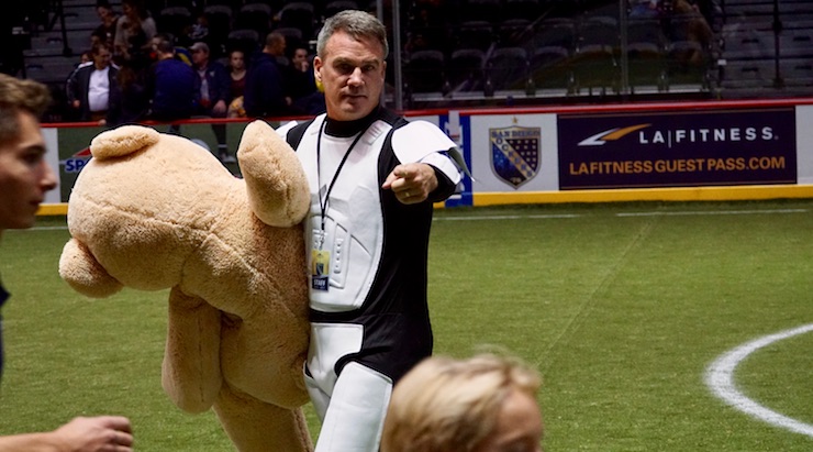 MASL Arena Soccer News - Sean Bowers at the San Diego Sockers match December 2016