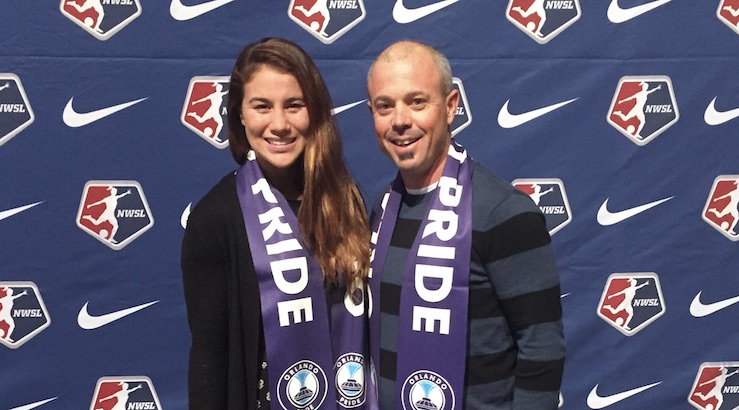 Samantha Witteman with Chris Lemay at the NWSL College Draft