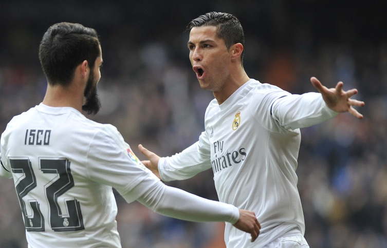 Soccer News - Enthusiastic CRISTIANO RONALDO of REAL MADRID celebrating scoring goal
