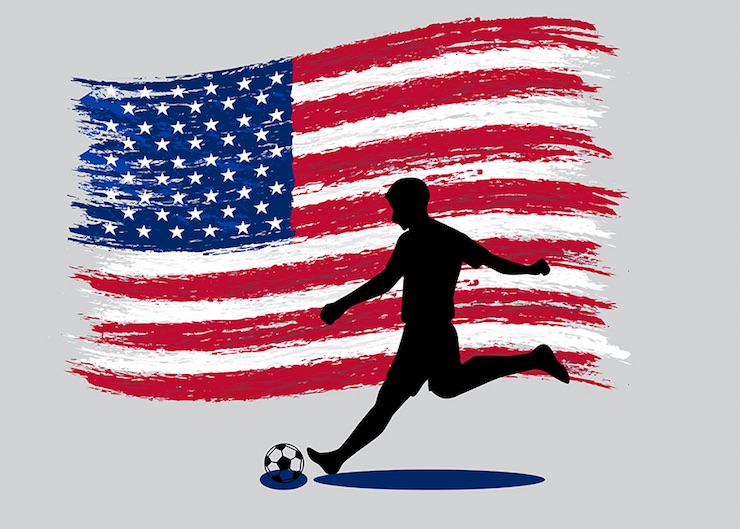 Youth soccer news - American flag soccer player