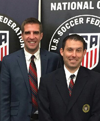 Simons on left and Zawistowski on right. Photo courtesy of US Soccer.