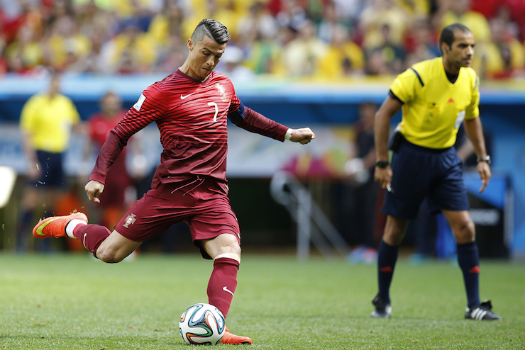 Cristiano Ronaldo of Portugal during the 2014 World Cup Group G game between Portugal and Ghana - Editorial credit: AGIF / Shutterstock.com