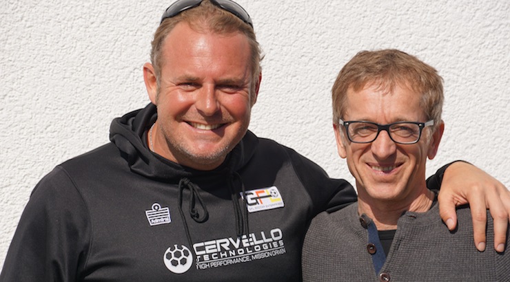 Youth soccer news - Eddie Loewen with Martin Siegbert - Chief Scout for TSG Hoffenheim