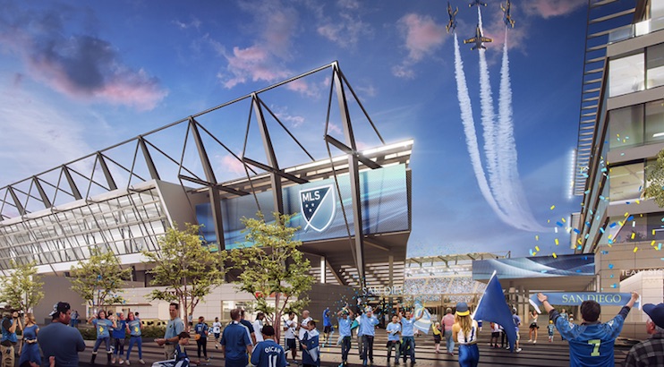 Soccer news - Rendering of proposed MLS Soccer City plan for San Diego - Credit Gensler