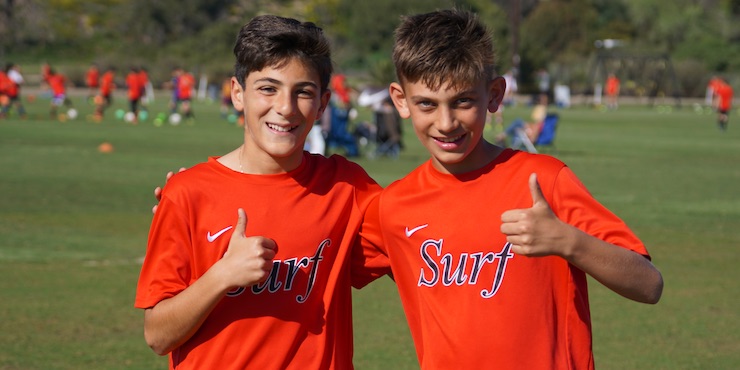 Surf SC youth soccer players