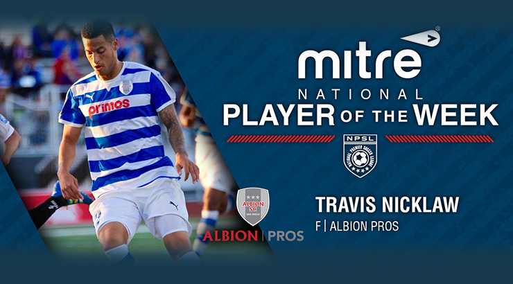 NPSL Soccer News: Travis Nicklaw Named NPSL Player of the Week