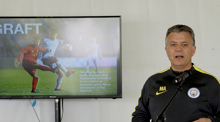 San Diego youth soccer news - Man City Cup Coaching Workshop with Academy Director Mark Allen