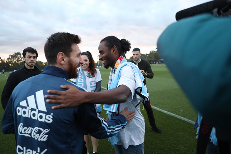 Soccer News: Lionell Messi Surprises Ambassadors from Cancer Charity CanTeen