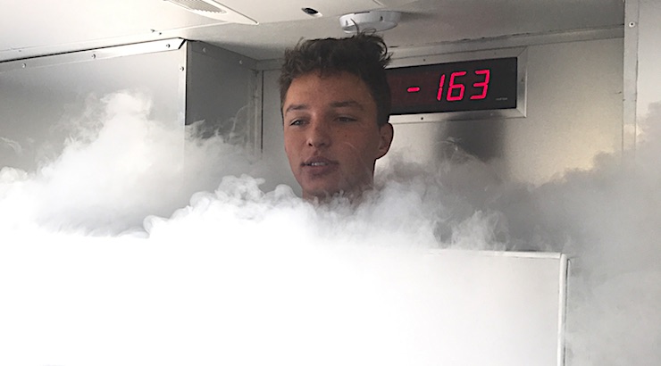 Michael Scavuzzo at GoCryo in San Diego at Elite youth soccer tournaments