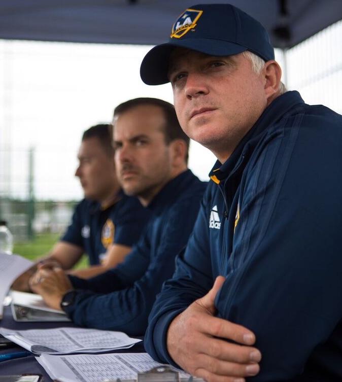 Youth Soccer News - Kevin Hartman LA Galaxy Director of Girls DA at work scouting players