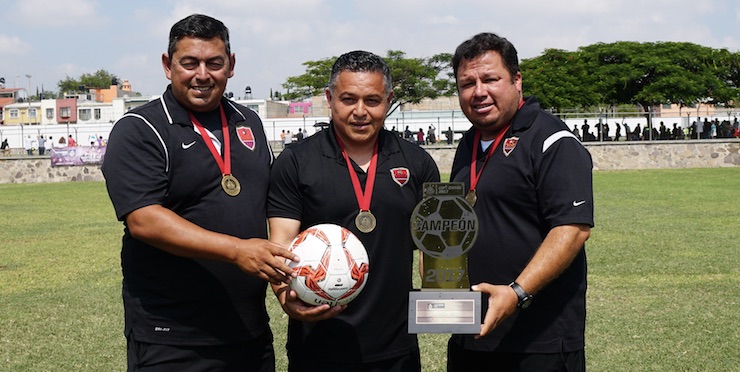 Youth soccer news - Surf SC Coaches celebrate winning COPA CHIVAS