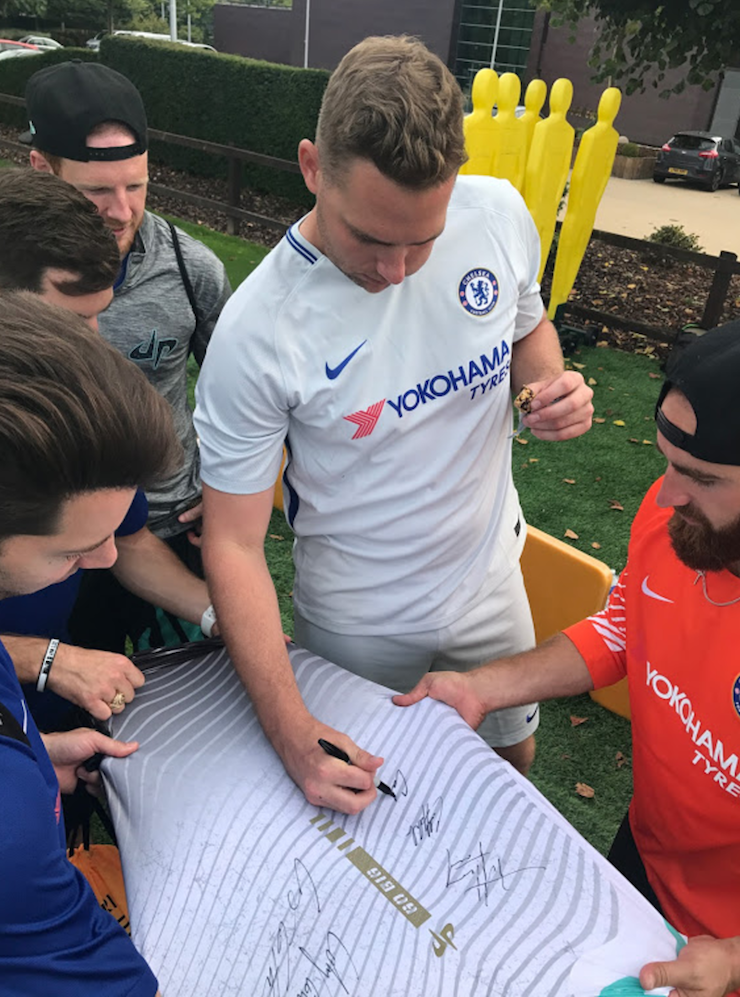 Yokohama Tire is giving away jerseys signe by Chelsea FC and Dude Perfect.