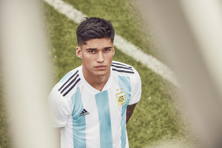 soccer news: adidas Soccer Reveals New Federation Home Kits for 2018 FIFA World Cup RussiaTM - Home kits of Germany, Spain, Russia, Japan, Colombia, Argentina and Mexico all revealed - - Each kit takes inspiration from iconic past shirts