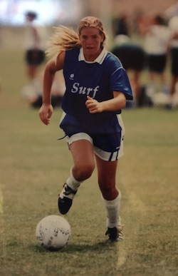 Youth soccer news: Brooke Oxberry co founder of SCOUTINGZONE when she played for Surf SC