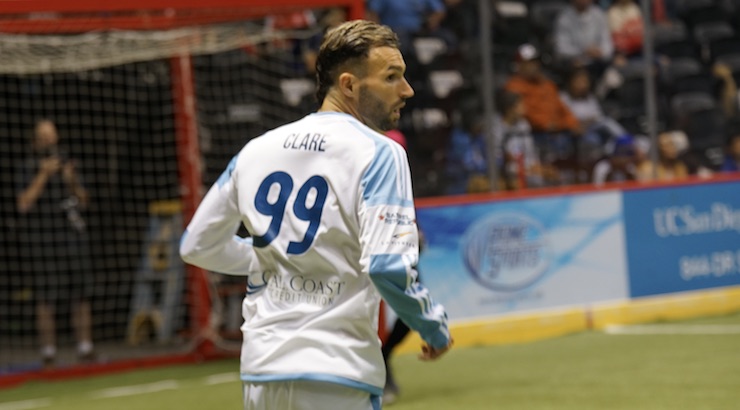 Matt Clare at home opener of the San Diego Sockers