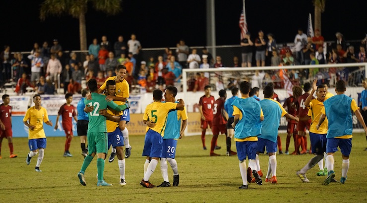 Youth Soccer News: U.S. U-17 MNT draws Brazil 1-1 to close Nike Friendlies - Brazil Celebrates