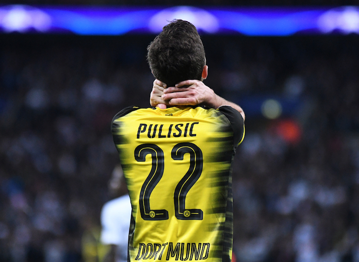Youth soccer news: Christian Pulisic pictured during the UEFA Champions League Group H game between Tottenham Hotspur and Borussia Dortmund at Wembley Stadium. Editorial Credit: Shutterstock